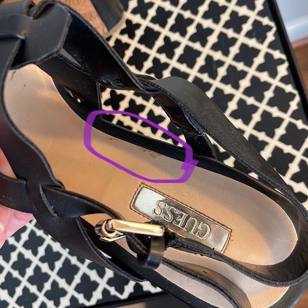 Guess wedge sandals gently used condition - Picture 6 of 13